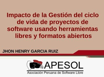 Impacto de la GestiÃ³n del ciclo de vida de proyectos de ... - Ongei