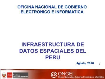 Infraestructura de Datos Espaciales del PerÃº - ONGEI