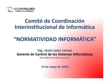 NORMATIVIDAD INFORMÃTICA - Ongei