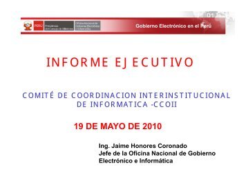 INFORME EJECUTIVO - Ongei