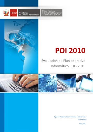 EvaluaciÃ³n del Plan Operativo InformÃ¡tico POI - 2010 - Ongei