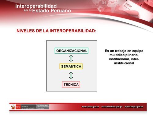 Interoperabilidad en el Estado Peruano. - Ongei
