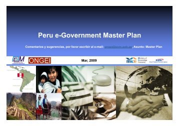 Peru e Government Master Plan Peru e-Government Master ... - Ongei