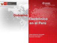 Gobierno ElectrÃ³nico y la Agenda Digital Peruana - Ongei