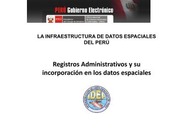 Registros Administrativos y su incorporaciÃ³n a los datos ... - Ongei