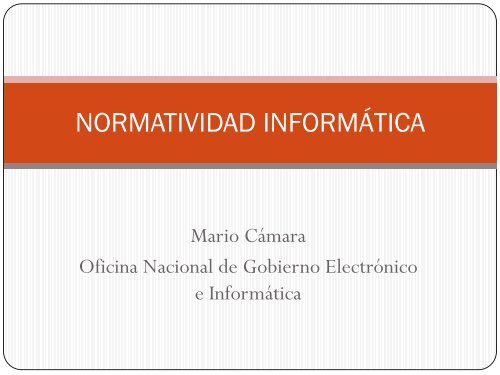 Normatividad InformÃ¡tica: Licenciamiento de software ... - Ongei