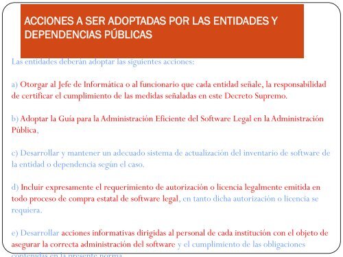 Normatividad InformÃ¡tica: Licenciamiento de software ... - Ongei