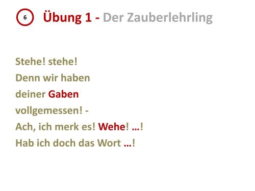 Ãbung 1 - Der Zauberlehrling - Onilo.de