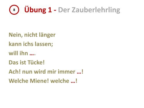 Ãbung 1 - Der Zauberlehrling - Onilo.de