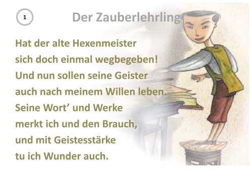 Der Zauberlehrling - Das Gedicht - Onilo.de