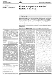 Current management of immature teratoma of the ovary