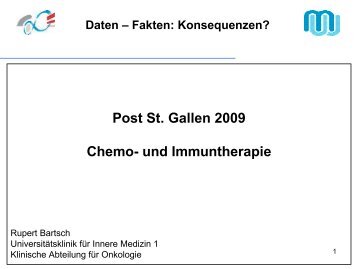 Priv.-Doz. Dr. Rupert Bartsch: Adjuvante Chemo- und Immuntherapie