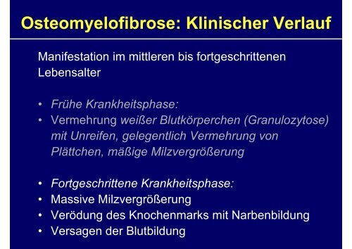 Erkrankungen der Myelopoese I - Hämatologie und Onkologie ...