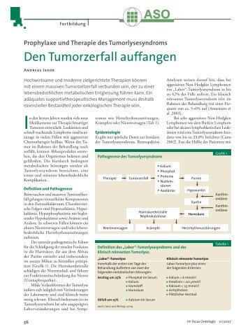 Den Tumorzerfall auffangen