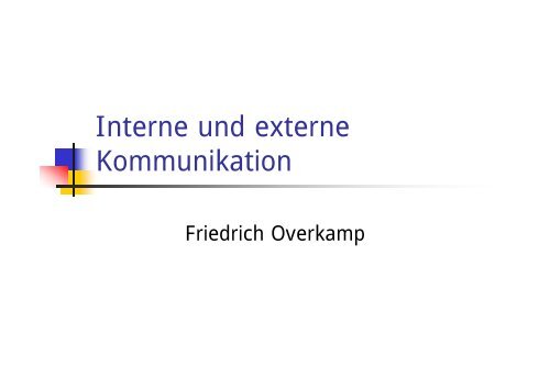 Interne und externe Kommunikation