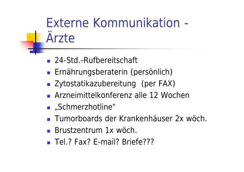 Interne und externe Kommunikation