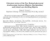 Literature review of the New Zealand glowworm Arachnocampa ...