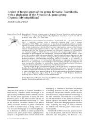 Review of fungus gnats of the genus Tarnania Tuomikoski, with a ...