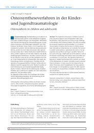 Osteosyntheseverfahren in der Kinder- und ... - OUP