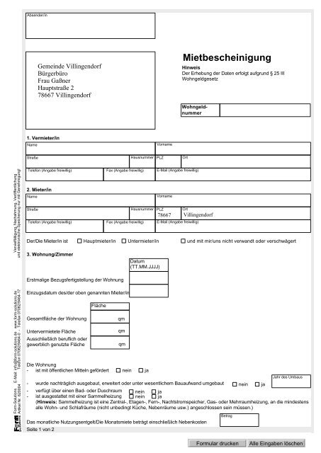 620004 WG Mietbescheinigung 620004 WG Mietbescheinigung