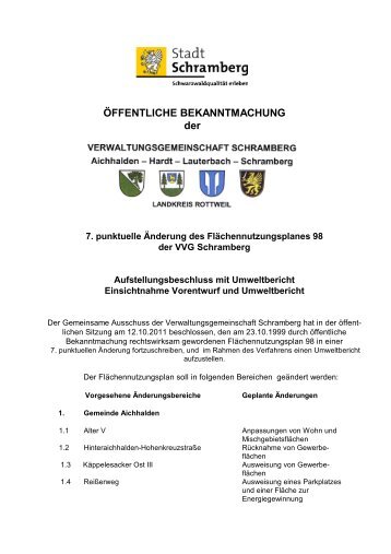 ÃFFENTLICHE BEKANNTMACHUNG der