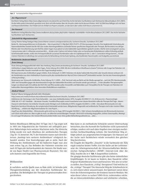 Ein pragmatischer Review - Zeitschrift fÃ¼r Allgemeinmedizin