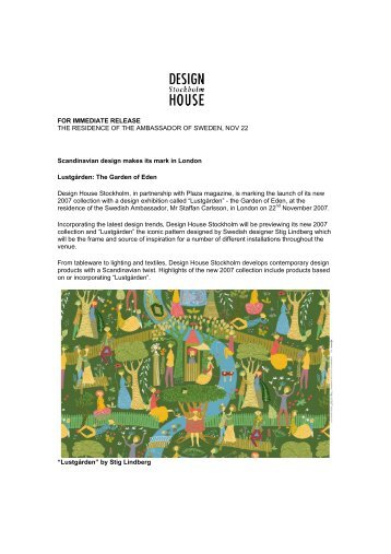 FOR IMMEDIATE RELEASE THE RESIDENCE OF THE ...