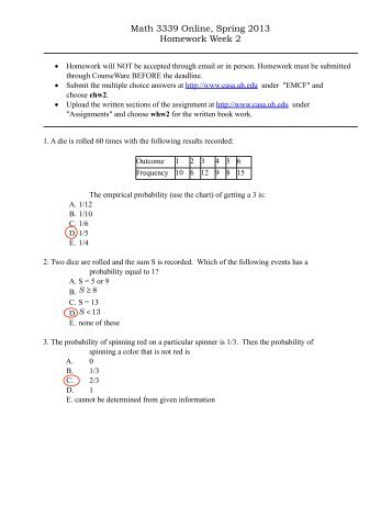 Math 3339 Online, Spring 2013 Homework Week 2