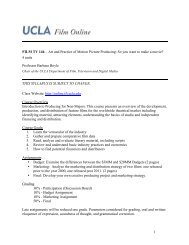 Chair of the UCLA Department of Film, Television - UCLA Summer ...