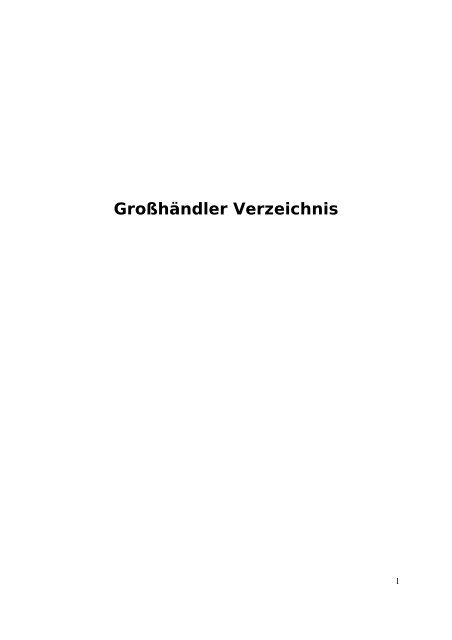 Großhändler Verzeichnis - Kostenlose eBooks, mit eBooks Geld ...