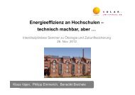 Energieeffizienz an Hochschulen â technisch machbar, aber...