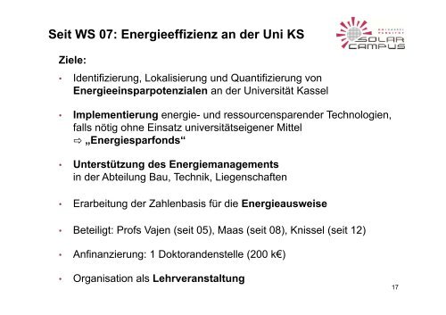 Energieeffizienz an Hochschulen â technisch machbar, aber...