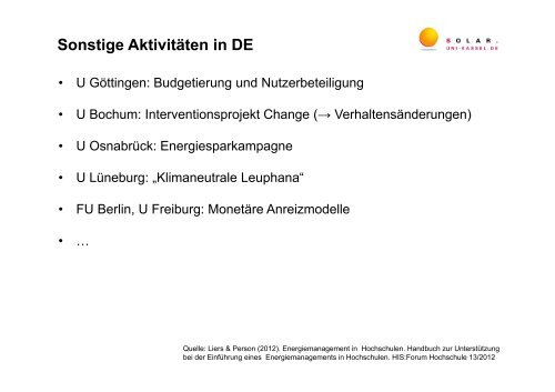 Energieeffizienz an Hochschulen â technisch machbar, aber...