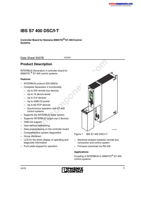 IBS S7 400 DSC/IT - Onlinecomponents.com