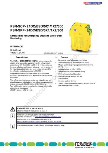 24DC/ESD/5X1/1X2/300 - Onlinecomponents.com