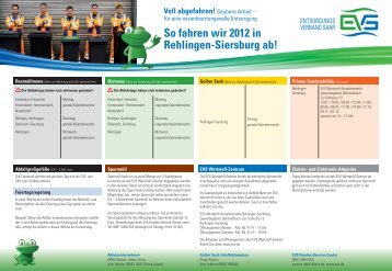 So fahren wir 2012 in Rehlingen-Siersburg ab!