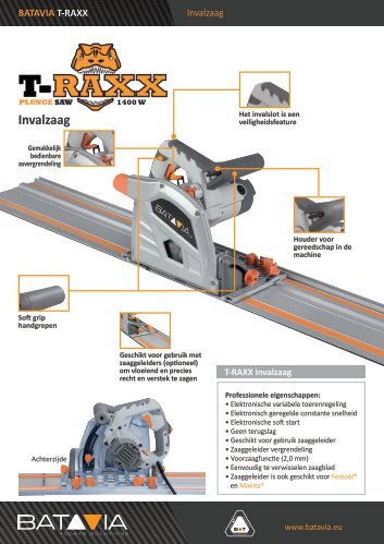 Product Info T-RAXX - Invalzaag 1400 watt