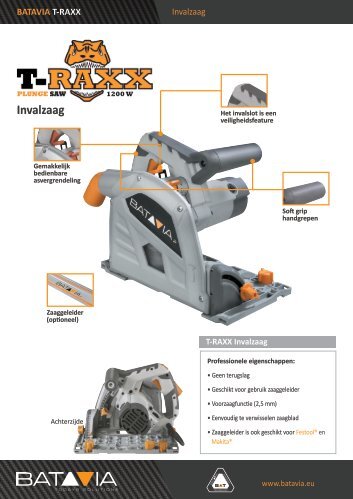 Product Info T-RAXX - Invalzaag 1200 watt