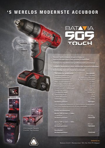 Product Info 909 TOUCH - Drill Driver 12V LI-ION 2 AH