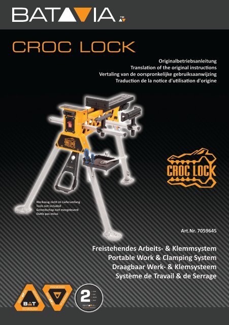 Handleiding CROC LOCK - draagbaar professioneel werk- en klemsysteem