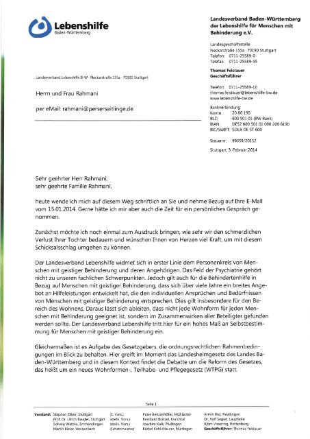 Landesverband Baden-Württemberg  Lebenshilfe für Menschen mit Behinderung e.V. 