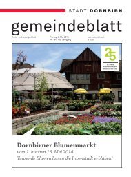 Dornbirner Gemeindeblatt KW 18 vom 02.05.2014