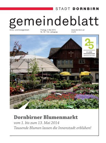 Dornbirner Gemeindeblatt KW 18 vom 02.05.2014