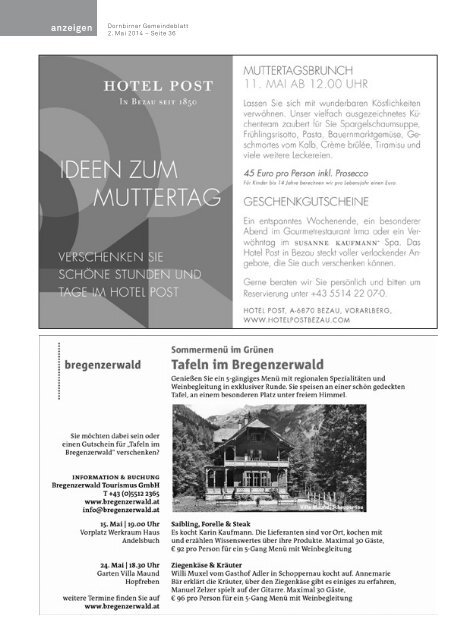 Dornbirner Gemeindeblatt KW 18 vom 02.05.2014