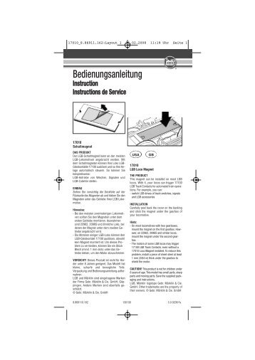 Bedienungsanleitung - Only Trains