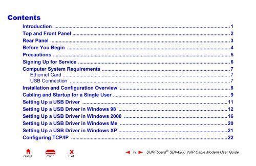 SURFboard Â® SBV4200 VoIP Cable Modem User Guide ... - Ono