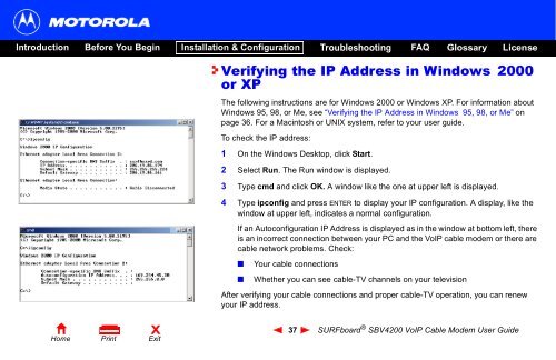 SURFboard Â® SBV4200 VoIP Cable Modem User Guide ... - Ono