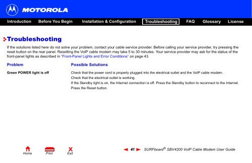 SURFboard Â® SBV4200 VoIP Cable Modem User Guide ... - Ono