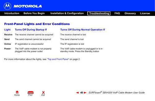 SURFboard Â® SBV4200 VoIP Cable Modem User Guide ... - Ono