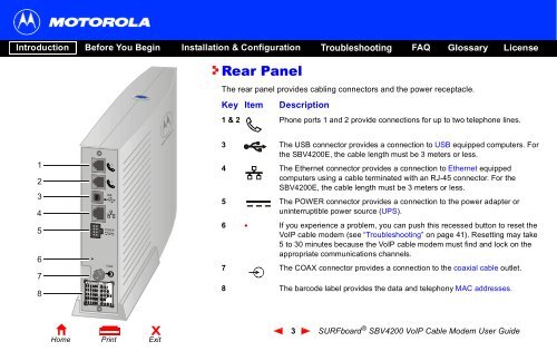 SURFboard Â® SBV4200 VoIP Cable Modem User Guide ... - Ono